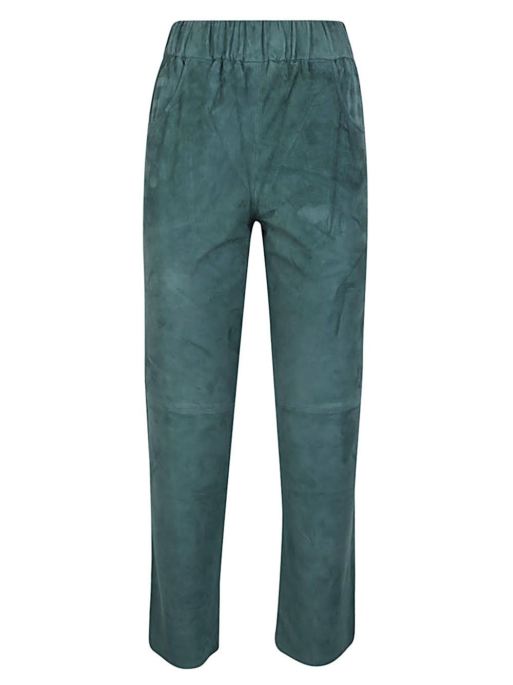 비아 마시니 80 23FW 비아 마시니 Elastic 웨이스트 suede trousers M760CF502