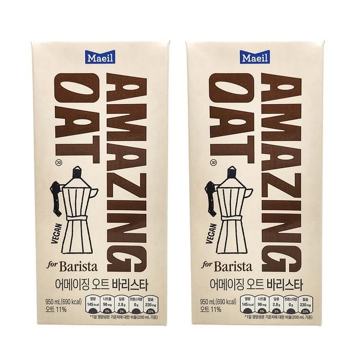 [매일유업] 어메이징 오트 바리스타 950ml 2개입 비건 오트음료 sw