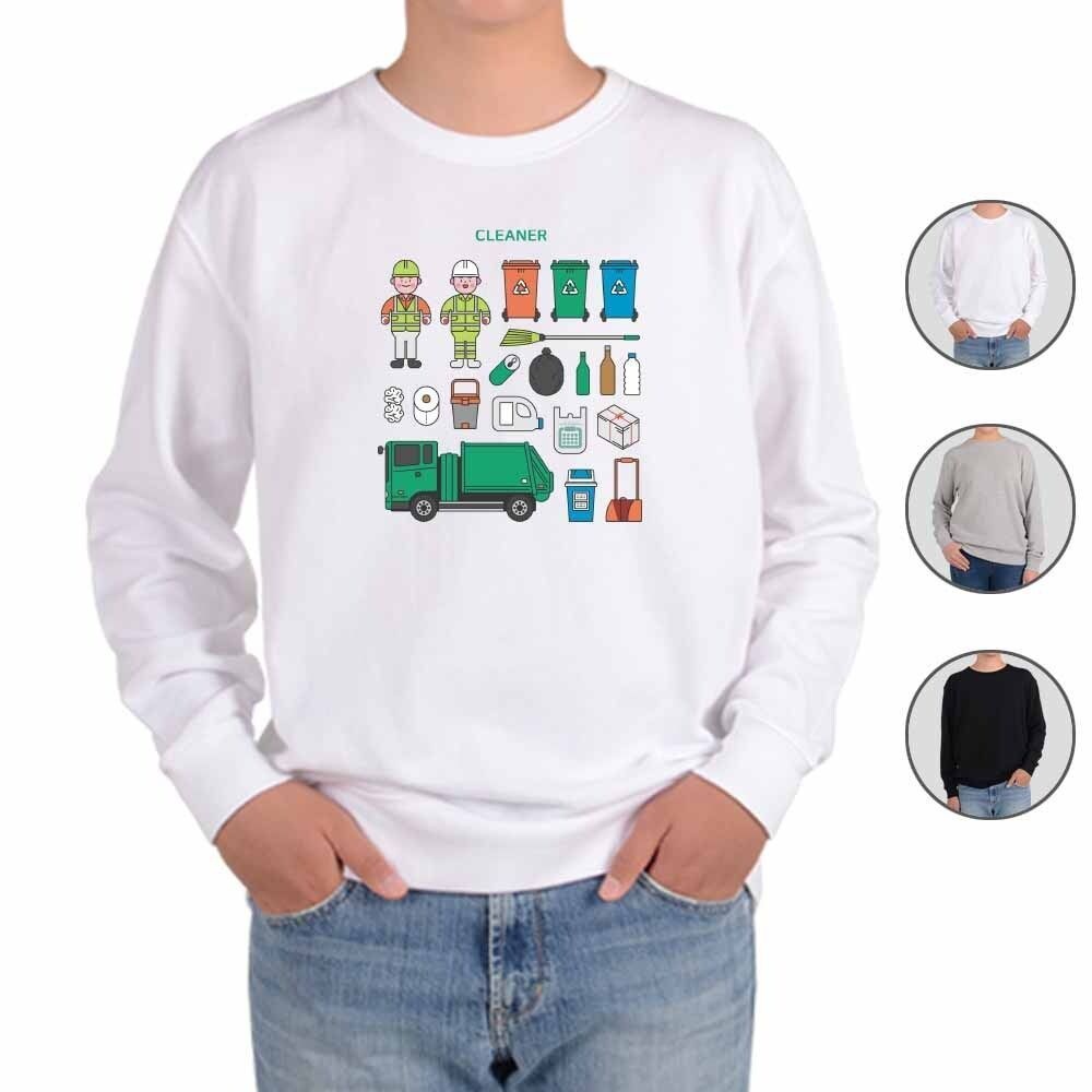 맨투맨 남여공용 환경미화원 청소부 [BUE21143]