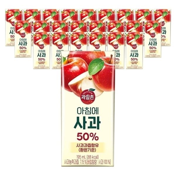해태 과일촌 아침에사과 195ml 24입