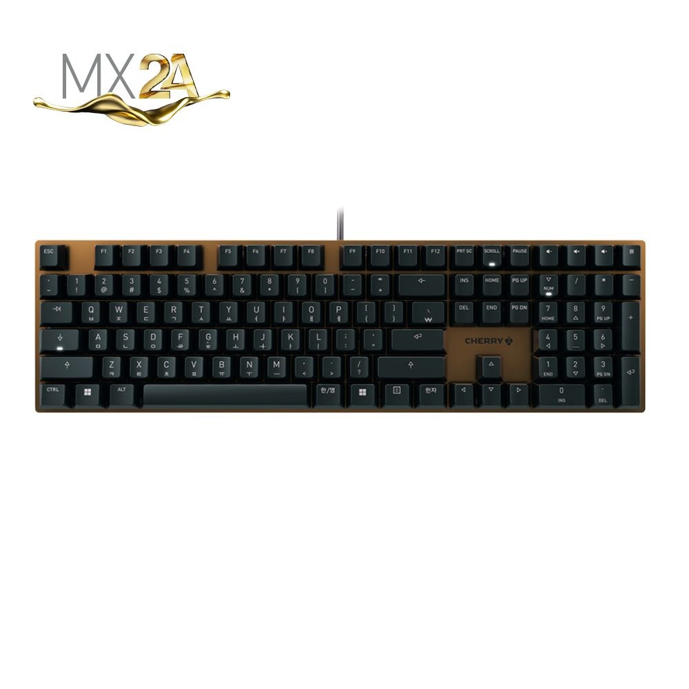 체리 풀윤활 키보드 기계식 저소음 사무용 MX2A 변형백축 블랙