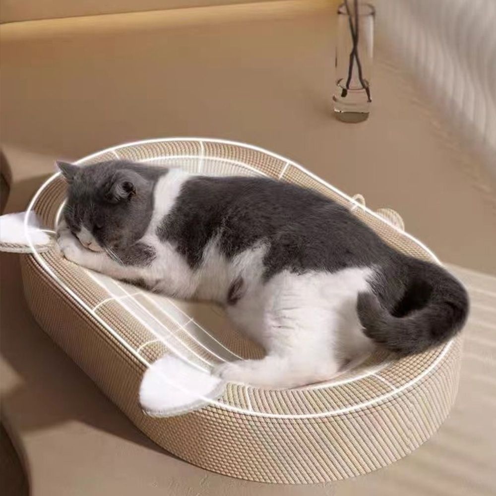 원쿡 고양이 침대 스크래쳐 뚱냥이 타원형 사이잘삼 스크래처 장난감