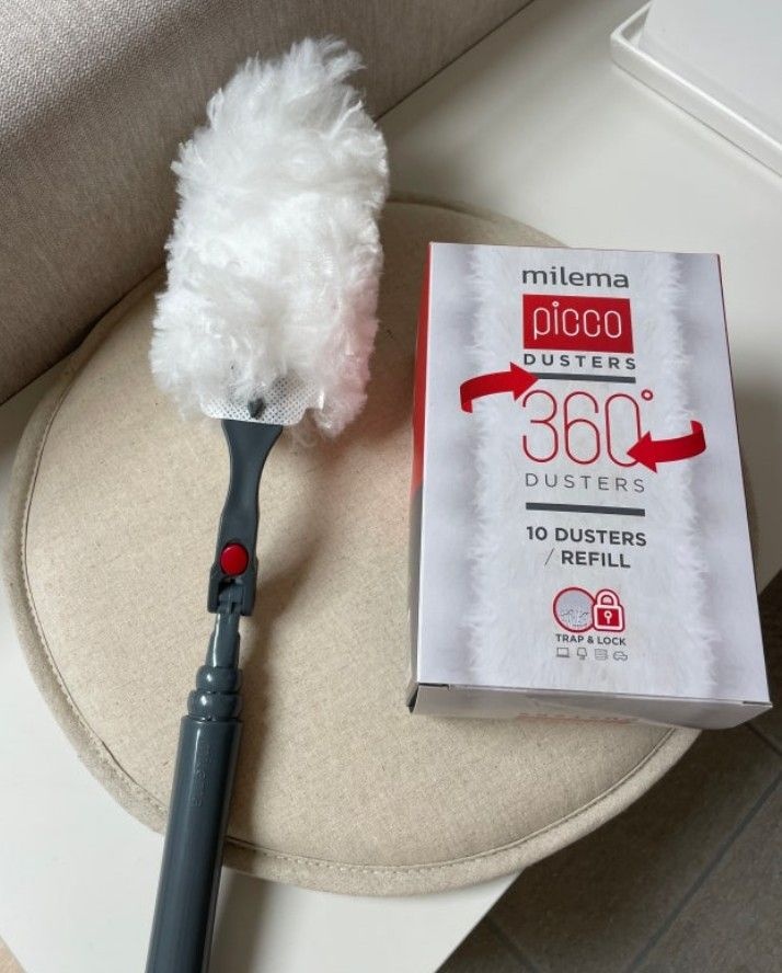밀레마 더스터 피코 360 양면 흡착 먼지털이 먼지떨이 (롱핸들1P+리필10매 세트)