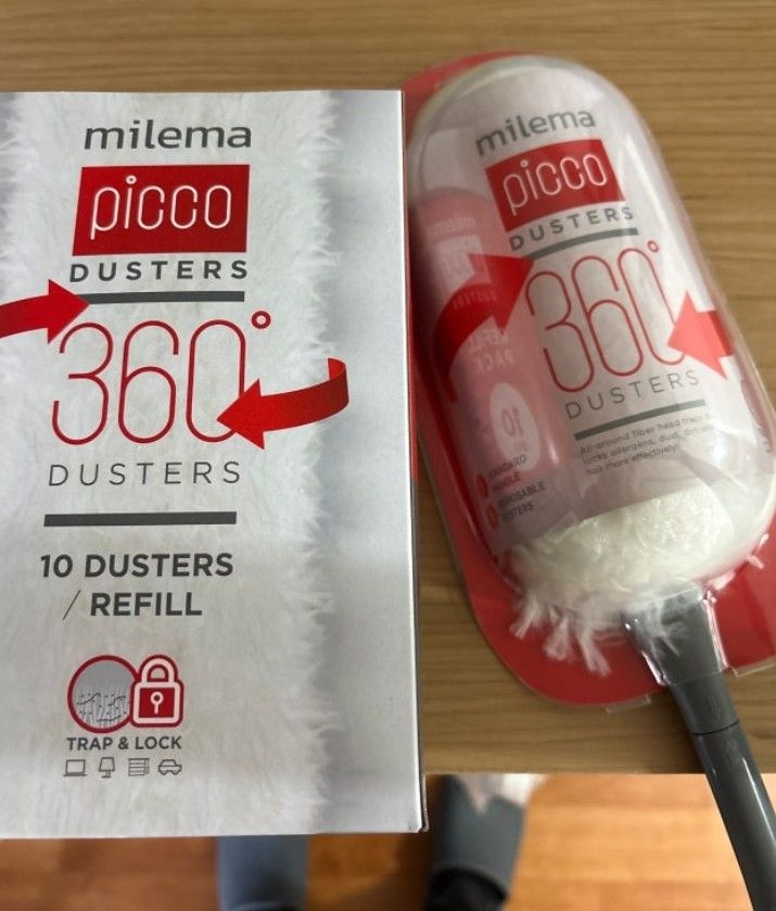 밀레마 더스터 피코 360 양면 흡착 먼지털이 먼지떨이 (숏핸들1P+리필10매 세트)