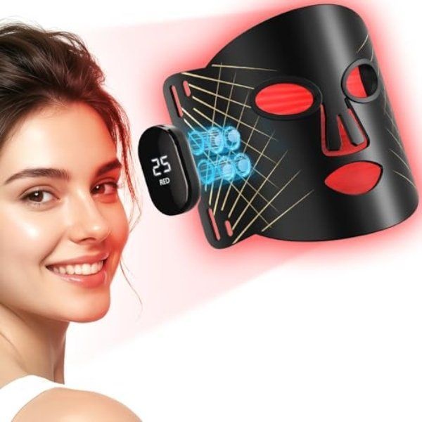 상세페이지 참조 [해외] 홈케어 LED 얼굴 마스크 레드라이트 테라피 4모드 400LED 무선 충전식 피부케어 4가지모드