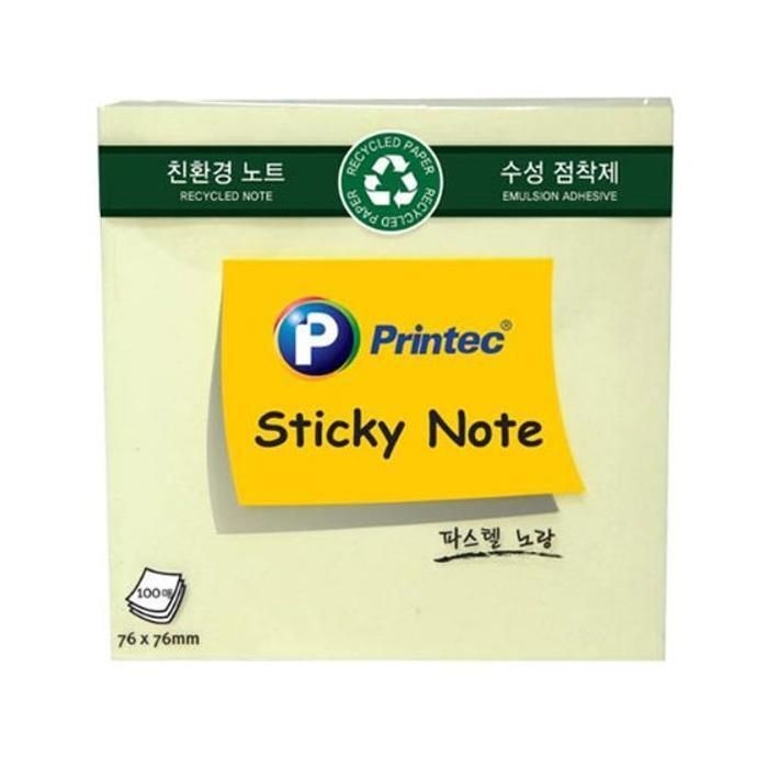 [패션플러스][주식회사 브이와이][JHQRGW3O_4B]메모지 노랑76X76100매E7676Y 점착메모지 3개 (24492313A)
