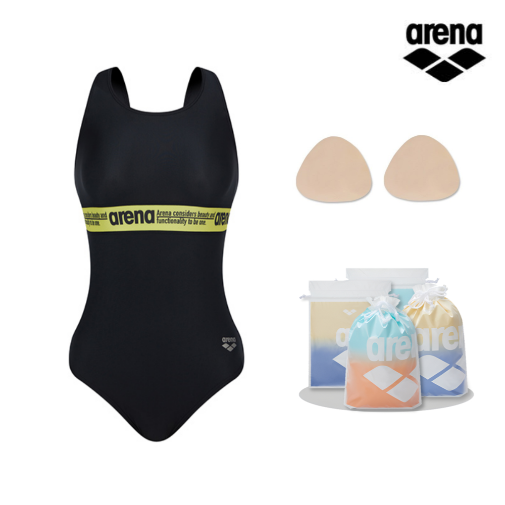 주식회사 동인스포츠 아레나 [롯데온 단독] 세이프 원피스 U백 브라컵 세트 A4FL1PL61BLK_SET_L