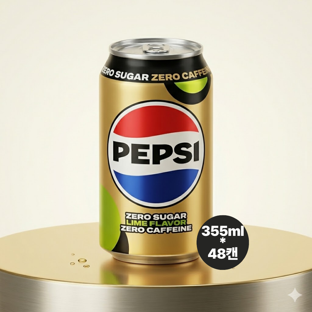 펩시 콜라 제로 슈가 라임 제로 카페인 355ml 48개