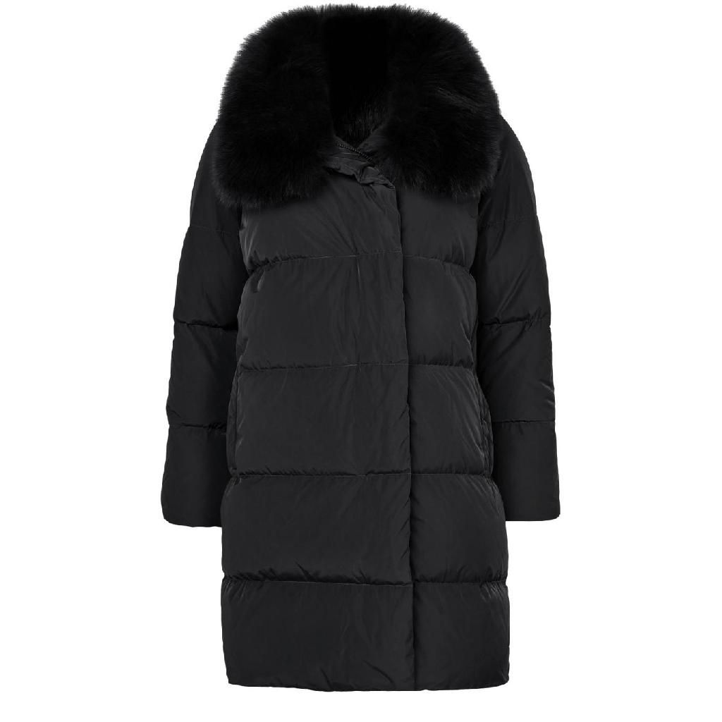 이브살로몬 이브살로몬 여성 Down jacket with fox fur collar and mittens c99 YVE9W85VBCK8AAAA00 TP861390925