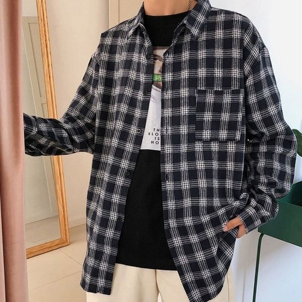 알티피아 데일리 레이어드핏 남성 캐주얼 체크 긴팔 셔츠 남방 (WE70434)