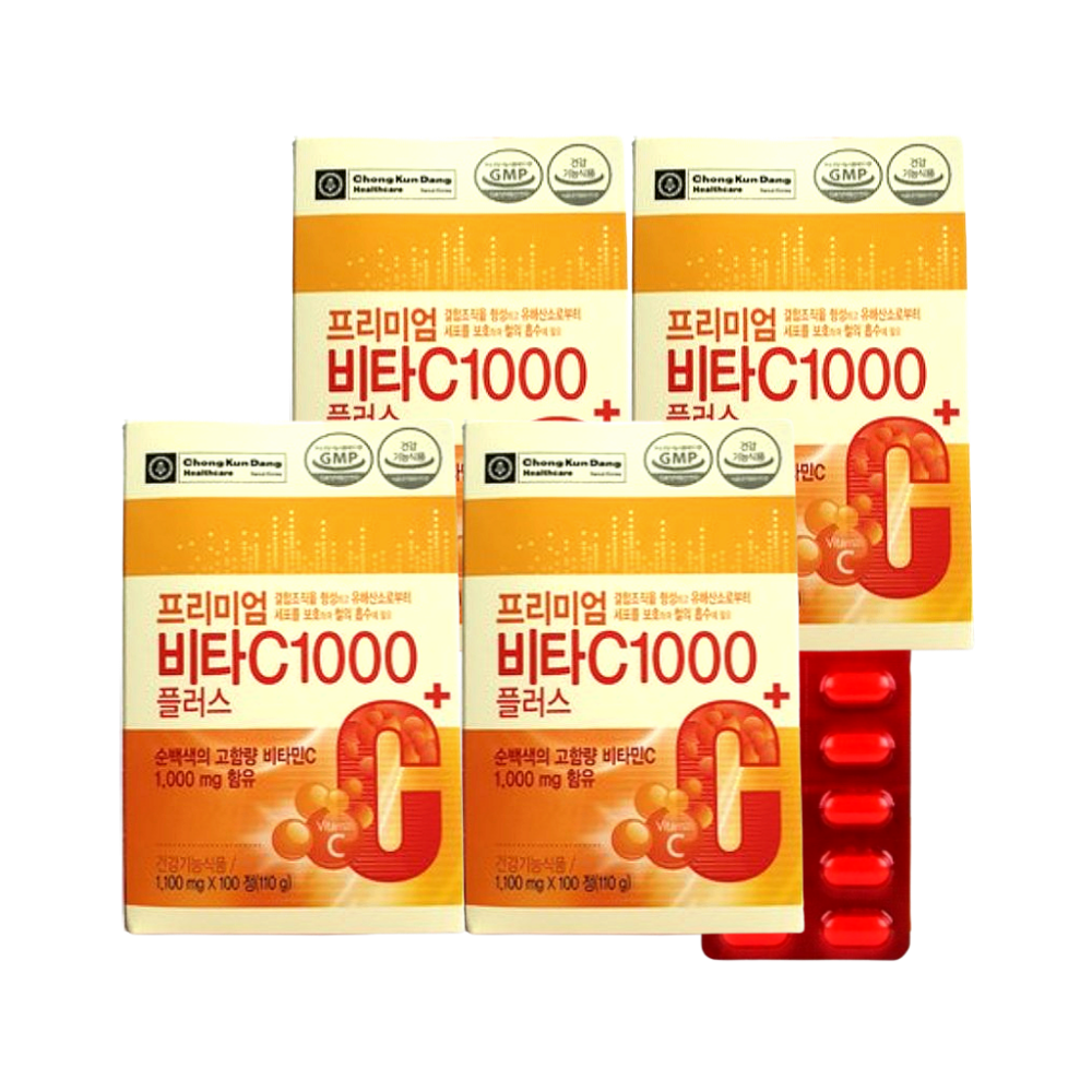 종근당건강 프리미엄 비타c 1000플러스 100정 4개