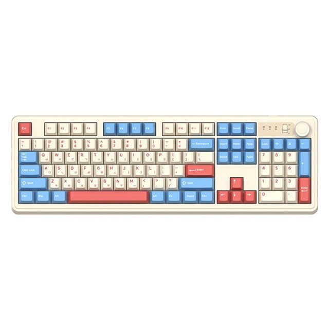 앱코 ABKO AF108PRO 독거미 콜라보 기계식 키보드(코랄 블루 / 경해축)