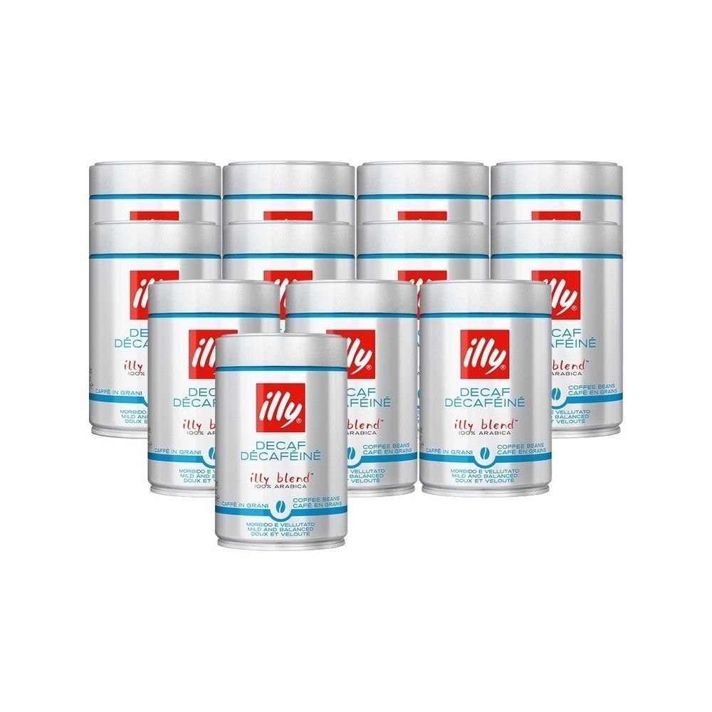 [해외] Illy Coffee Beans 일리 아라비카 커피홀빈 디카페인 로스팅 250g x 12팩