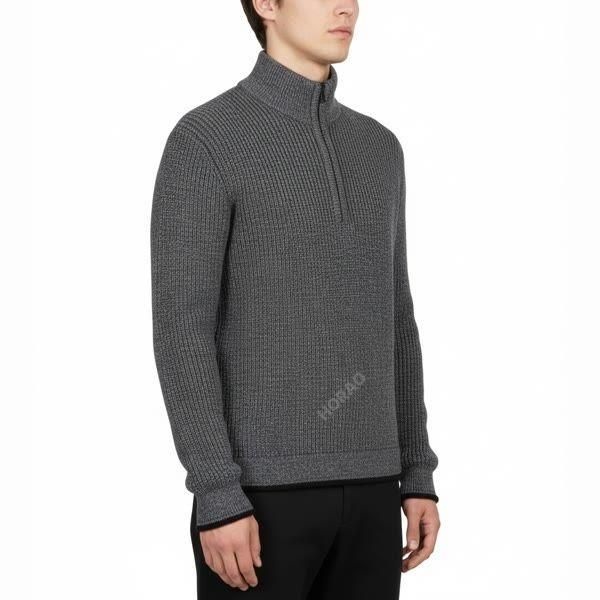 STONE ISLAND 스톤아일랜드 522B3 COLOUR SPRAYED TAPE Half-Zipper Knit_Regular Fit (8015522B3 V0029) (컬러 스프레이드 테이프 하프집업 니