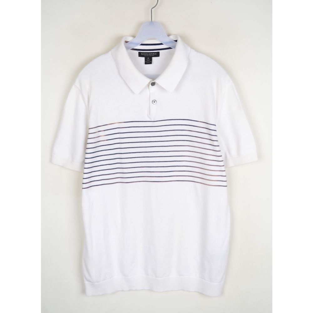 바나나리퍼블릭 구제 바나나리퍼블릭 반팔 카라넥 니트 남성M 면 10904