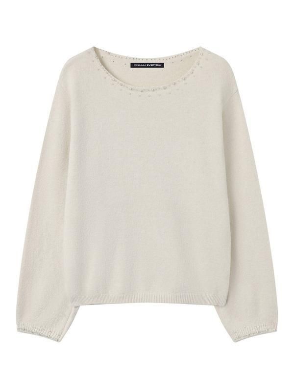 주식회사 디에스패션컴퍼니 [미니멈에브리데이][미니멈 에브리데이]진주 보트넥 데일리 긴팔 니트 (EB4KT006D)