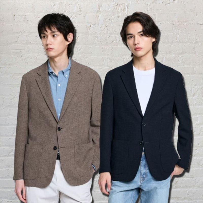 [롯데백화점] 헤지스 [26SS][2컬러 택1] 남성 솔리드 포켓 배색 저지 자켓 HZJA6A231 LE1220955978