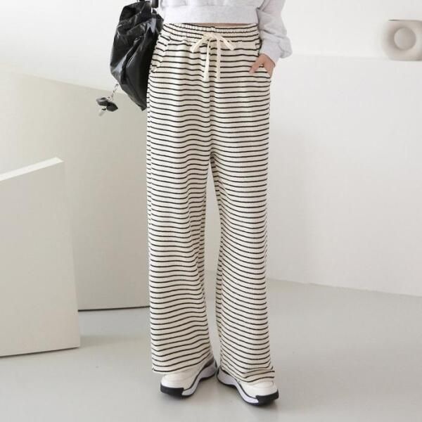 [주식회사 브이와이][JHQSBG3B_51IB]봄 가을 와이드 팬츠 통바지 밴딩 몸빼 (29790331A)