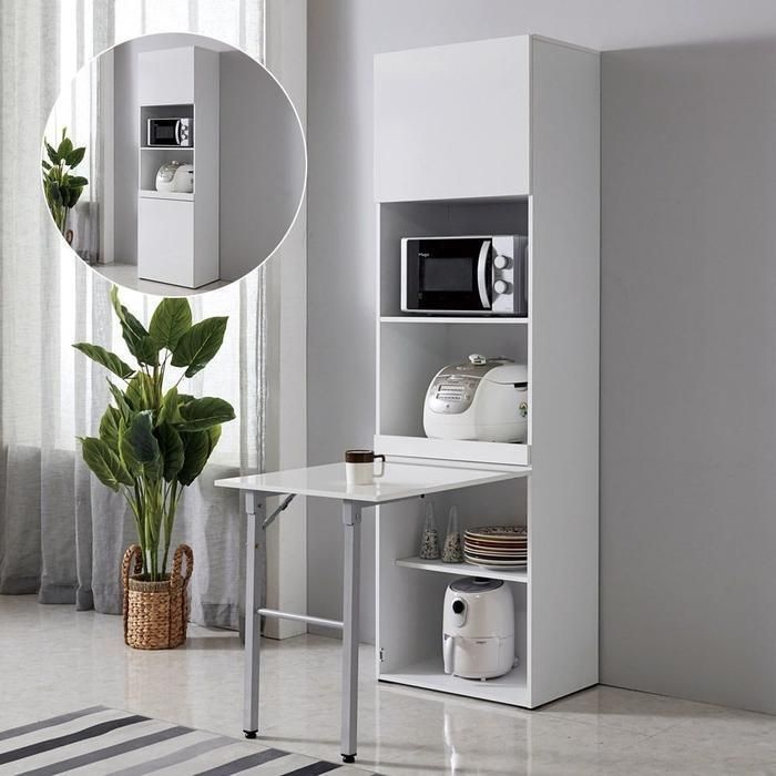 [패션플러스][주식회사 브이와이][JHP3RT89_51AK]화이트 키높이2000 식탁렌지대수납장/주 (29663596A)