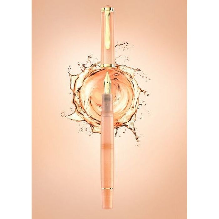 [해외] 펠리칸 만년필 M200 아프리콧 한정판 일본만년필 입문용 고급 펜촉 선물용 병잉크 포함