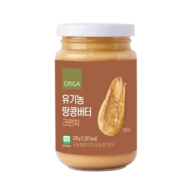 [롯데백화점] 올가홀푸드 [ORGA]유기농 땅콩버터 크런치 (220g)