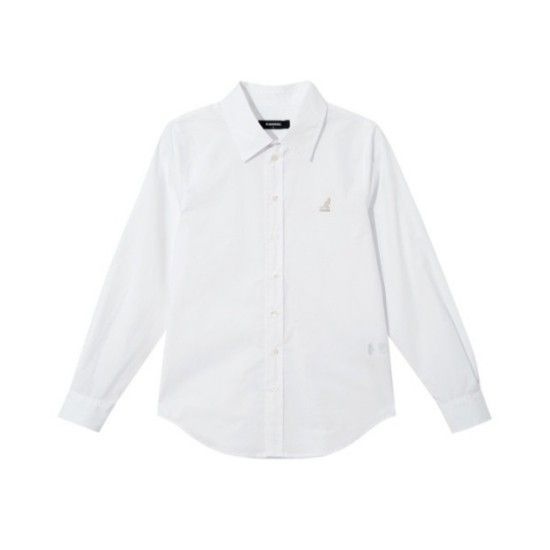캉골(KANGOL) 긴팔티 CQK KSEW-SH70820WH 우먼스 솔리드 셔츠 7082 화이트
