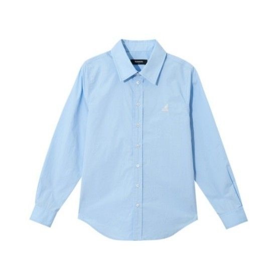 캉골(KANGOL) 긴팔티 CQK KSEW-SH70820LU 우먼스 솔리드 셔츠 7082 라이트블루