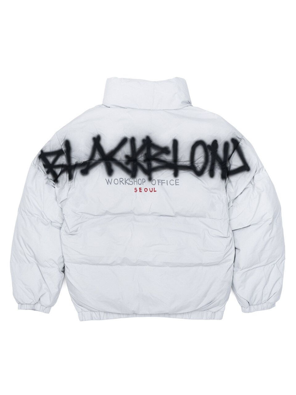 주식회사 효은 [패션플러스][블랙블론드]BBD Empty Sprayed Logo Padding Jacket (Light Gray)
