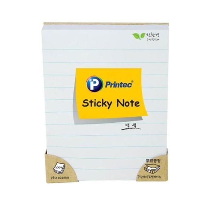 [패션플러스][주식회사 브이와이][JHQRGW1C_4B]스티키노트 노트형화이트 76X102 L76102W 3개 (24489524A)