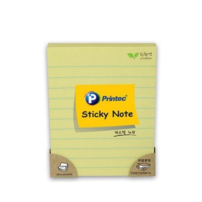 [패션플러스][주식회사 브이와이][JHQRGW1Z_4B]스티키노트 노트형노랑 76X102 L76102Y 3개 (24489462A)