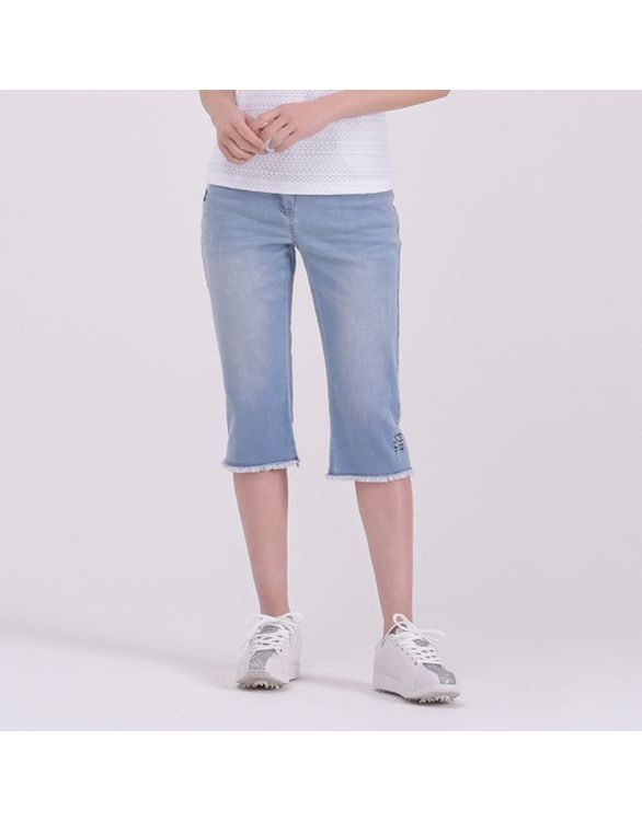 엘르골프 [백화점 정품] 엘르골프 여성바지 여성 7부 데님 팬츠_6H41701