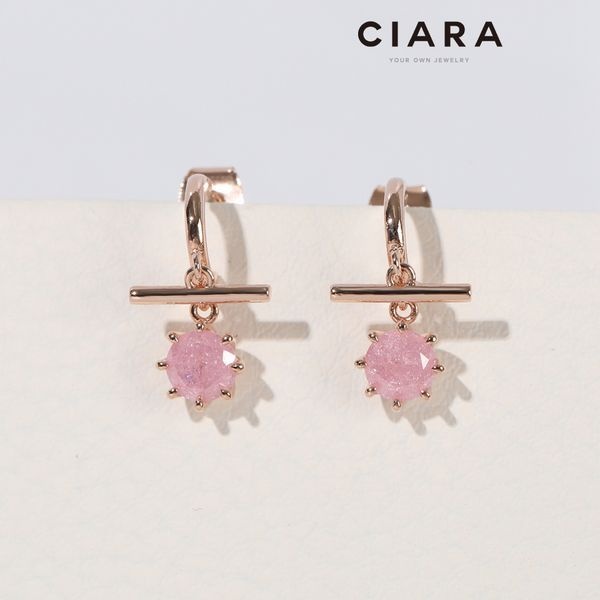 씨아라 [하프클럽]CIARA 14K Jenne 스틱앤스톤 하프써클 컬러 귀걸이(SilverPin)