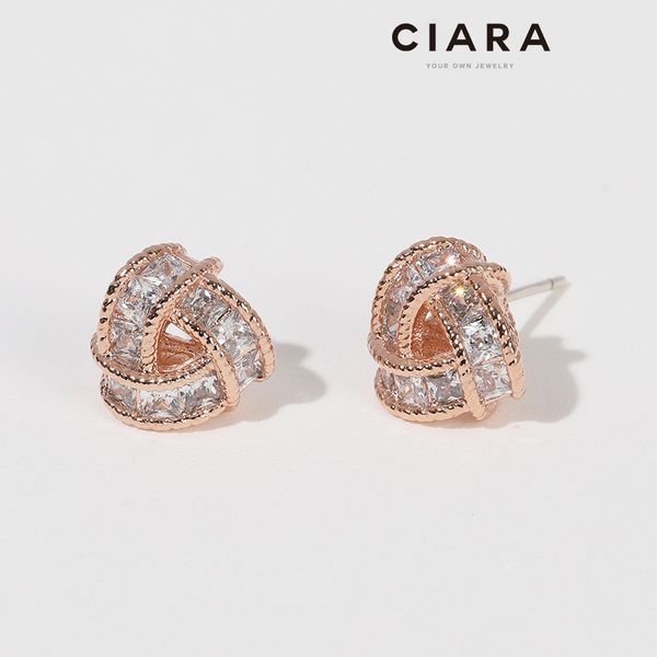 씨아라 [하프클럽]CIARA 14K Jenne 뫼비우스볼 라인샤이닝 귀걸이(SilverPin)