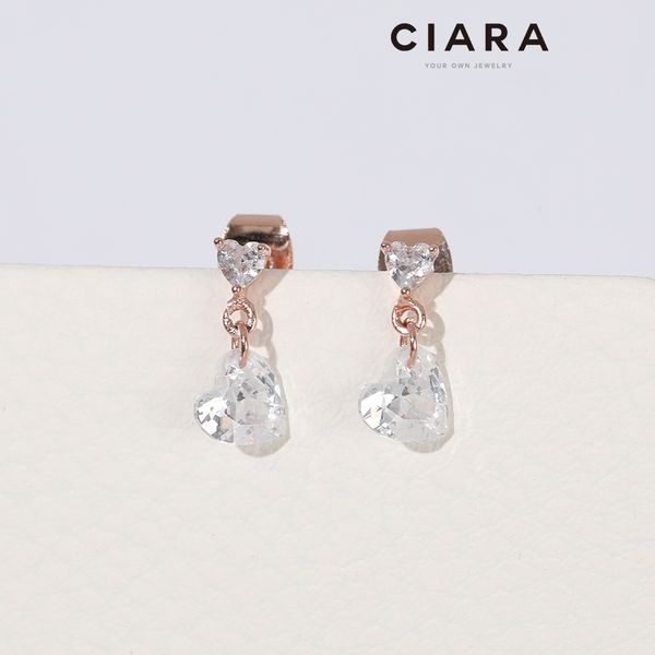 씨아라 [하프클럽]CIARA 14K Jenne 빅앤스몰 두에 하트 귀걸이(GoldPlated)