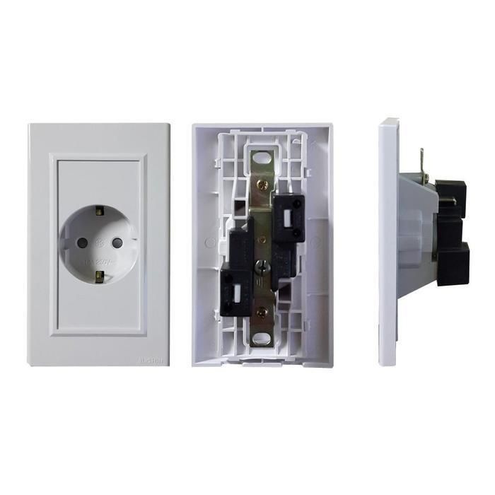 [패션플러스][주식회사 브이와이][JH75547S_52CE]일신 일구 표준 접지 둥근 콘센트 매입1구 (31361120A)