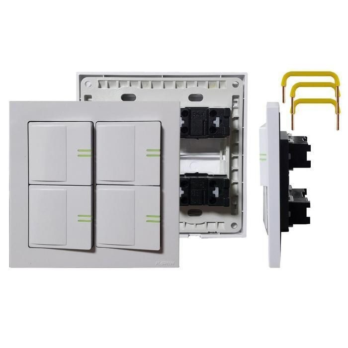 [패션플러스][주식회사 브이와이][JH75547R_52CE]일신 스위치 표준 와이드 조명 4구 (31361115A)