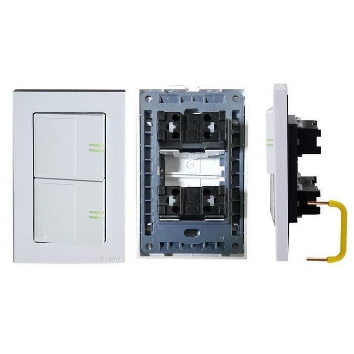 [패션플러스][주식회사 브이와이][JH75546V_52CE]일신 스위치 표준 와이드 조명 2구 (31361105A)