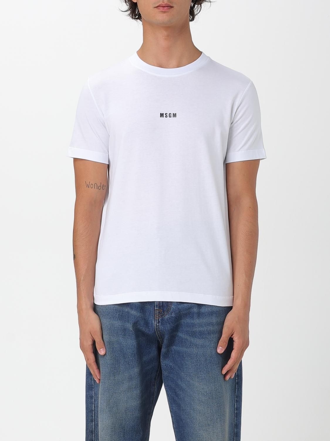 MSGM 25FW Msgm T-shirt in cotone con logo Msgm 2000MDM50020000201