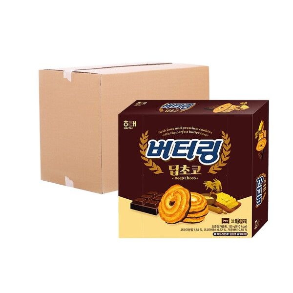 [박스] 해태 버터링 딥초코 155g 10입