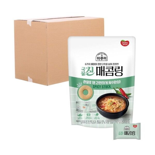 [박스] 동원 하루미 국물의신 매콤링 80g 24입