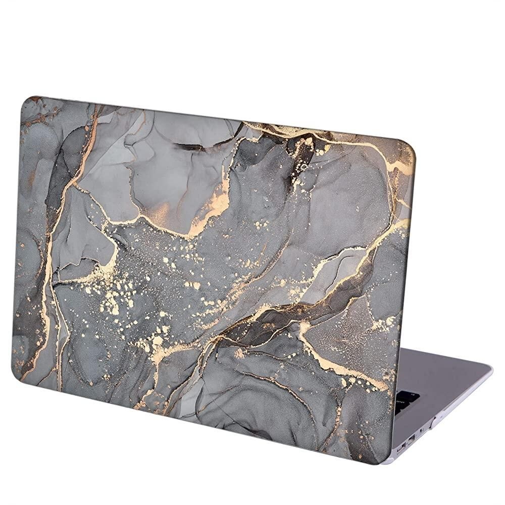 MINGDAO [해외] MINGDAO 맥북 프로 14인치 하드 보호 쉘 키보드 커버 포함 (A2442 M1 프로/맥스, 2021 출시) - 골든 및 BW 마블 패턴-06380739
