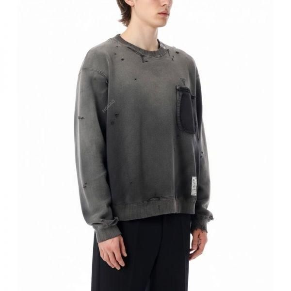 MAISON MIHARA YASUHIRO 미하라 야스히로 26SS Sun Faded Like Sweatshirt (J16PO722 BLACK) (선 페이드 스웨트셔츠)