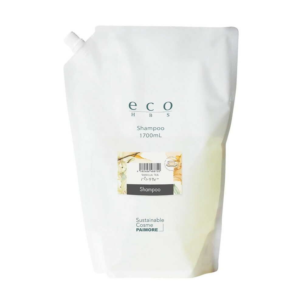 [해외] 파이 모어 에코 HBS 샴푸 리필 바닐라티 1700ml 헤어 관리 보습 일제 살롱 윤기 미용실 업소용 머릿결 일본 기초 케