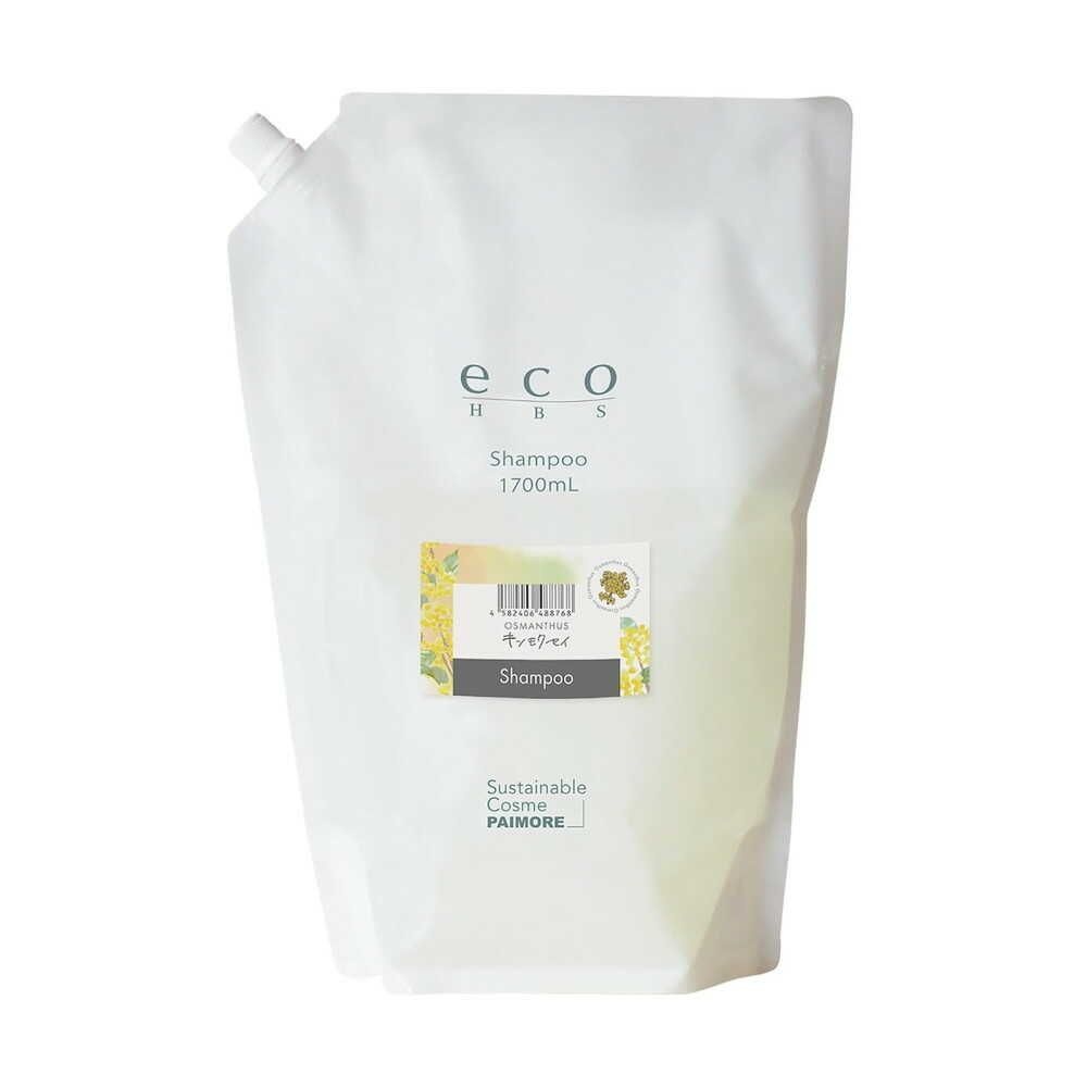 [해외] 파이 모어 에코 HBS 샴푸 리필 금목서 1700ml 윤기 일본 보습 일제 업소용 살롱 헤어 관리 기초 케어 머릿결 미용실