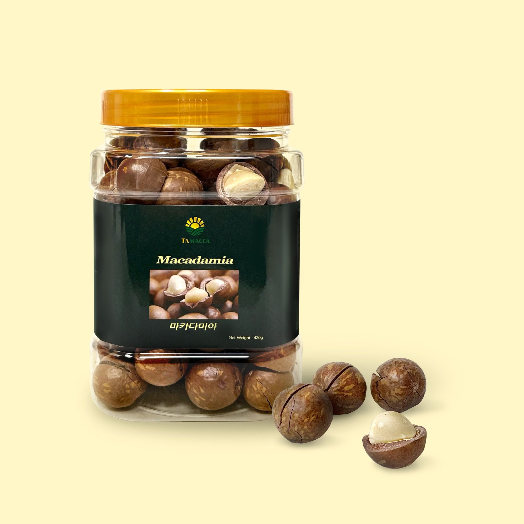 NONG SAN TAY NGUYEN JOINT STOC 신선하고 고소한 베트남 통 마카다미아 420g 1개