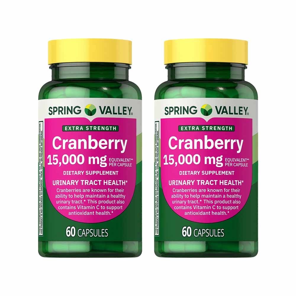 Spring Valley [해외] Spring Valley 스프링벨리 크랜베리 추출물 15,000mg 60캡슐 2팩