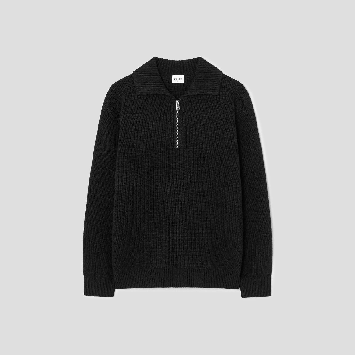 [롯데백화점] 시프트지 High Neck Zip-Up Sweater - Black (GS5X51WLZ5) LE1221383146