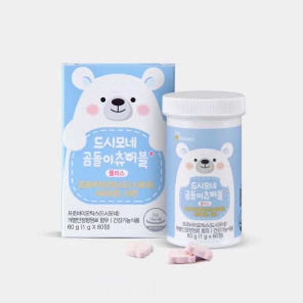| 드시모네 | 곰돌이 츄어블 플러스 (20억+아연+비타민D) 60캡슐, 1개 단백질 건강한 유산균 포뮬러 핵심균주