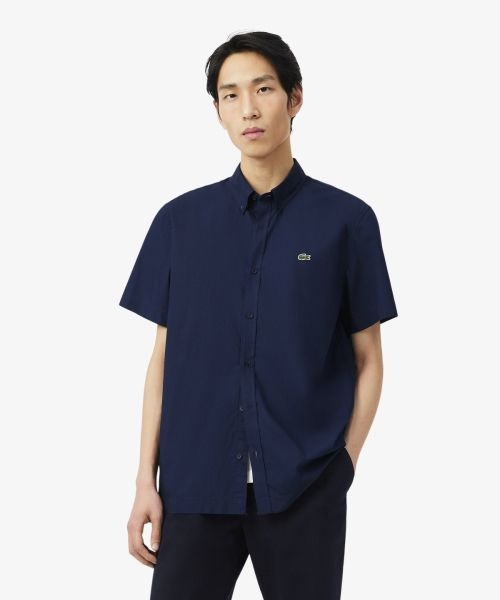 LACOSTE 라코스테 남성 라이트 포플린 반팔 셔츠 CH2312-56G 166 71C256 76U203