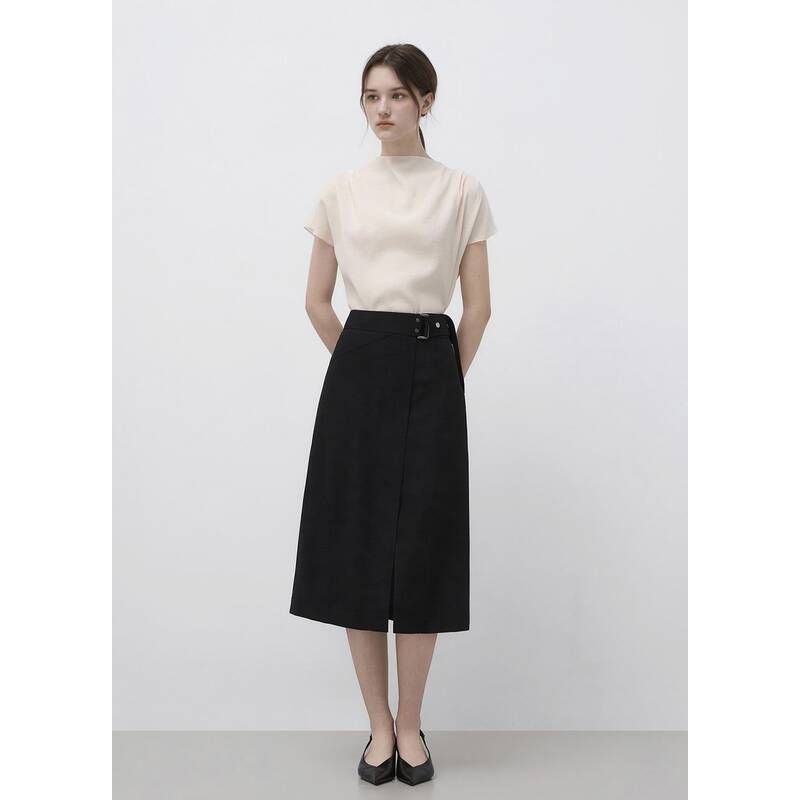 잇미샤 <매장정품> it MICHAA 잇미샤 벨티드 슬릿 스커트 ITQ4WSK960C 1317183